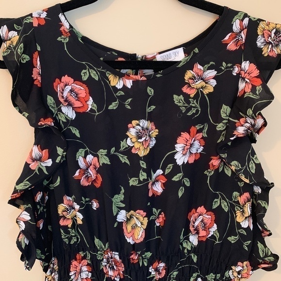 Sienna Sky Black Floral Romper - Picture 4 of 4
